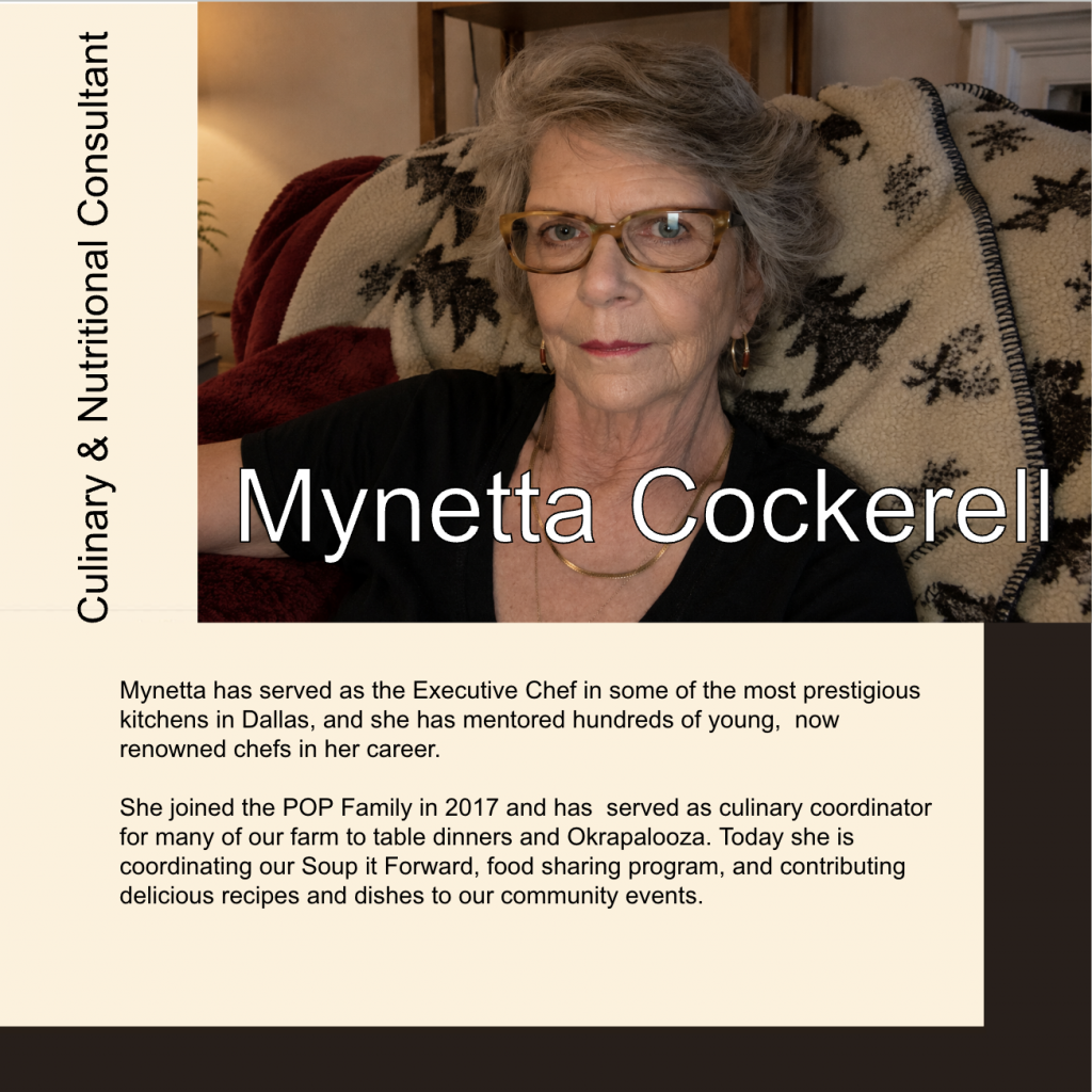 Mynetta Cockerell, Culinary and Nutritional Consultant